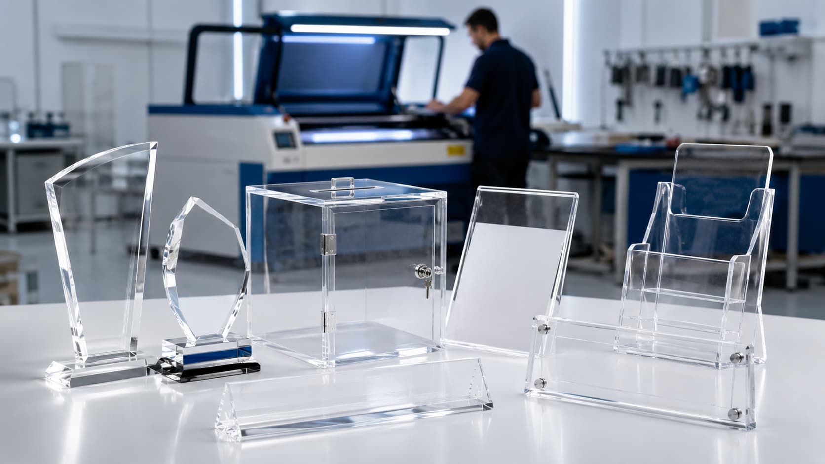 Fábrica de peças em acrílico para eventos e empresas 